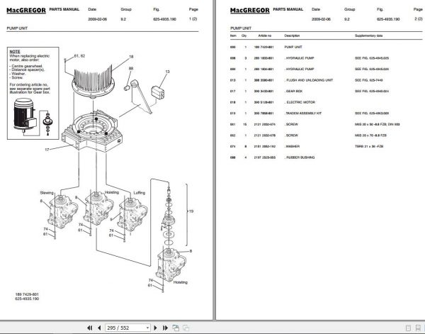 MacGREGOR LC35273029.5 2 Instruction Manual Parts Manual 2010 3
