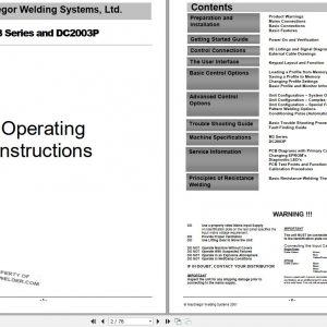 MacGREGOR Welding Systems M3 Series and DC2003P Operation Manual 1