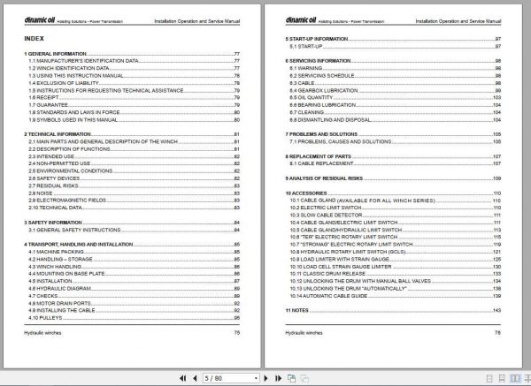 Manitowoc Dinamic Oil SFR50 Maintenance Manual 1