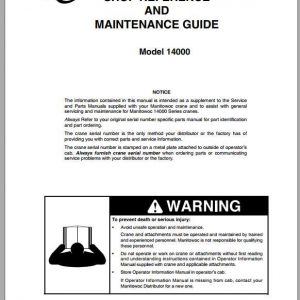 Manitowoc Grove Cranes 14000 Maintenance Manual 1