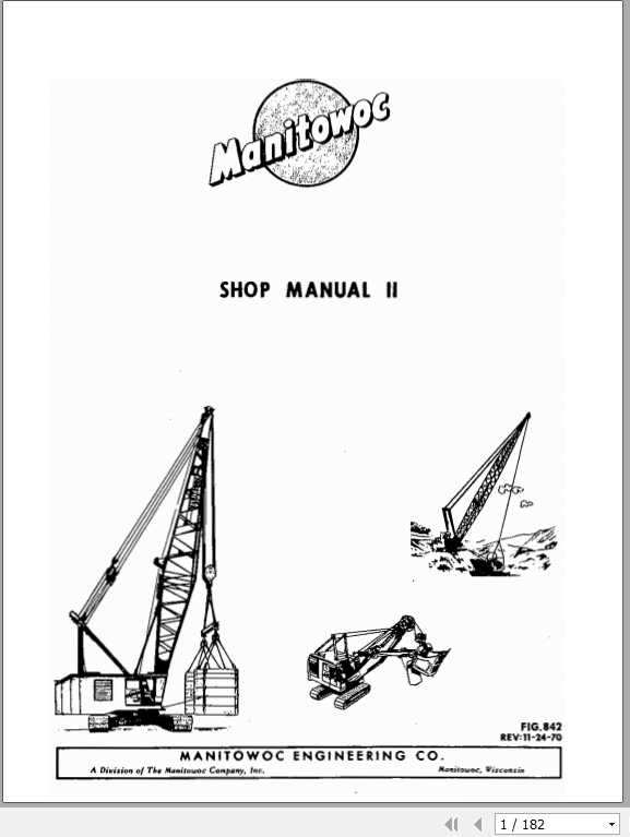 Manitowoc Grove Cranes Engines 40630 4000W Shop Manuals 1