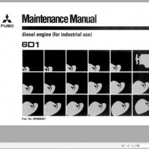 Manitowoc Grove Cranes Fuso Diesel Engine 6D1 Maintenance Manual 1