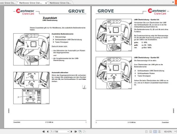 Manitowoc Grove Cranes GMK 2035E Operator Manuals DE 3 1
