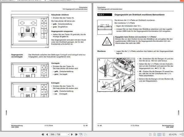Manitowoc Grove Cranes GMK 2035E Operator Manuals DE 4 1