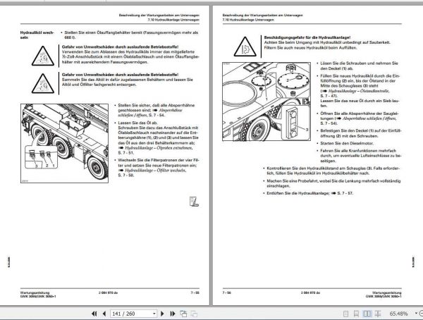Manitowoc Grove Cranes GMK 3055 3050 1 Maintenance Manuals DE 2