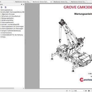 Manitowoc Grove Cranes GMK 3060L Maintenance Manuals DE 1