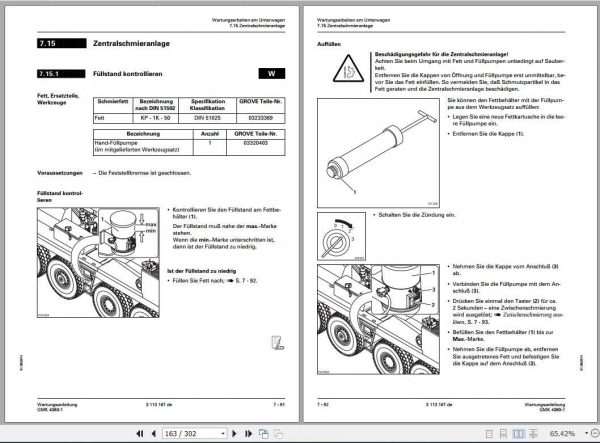 Manitowoc Grove Cranes GMK 4080 1 Maintenance Manuals DE 3