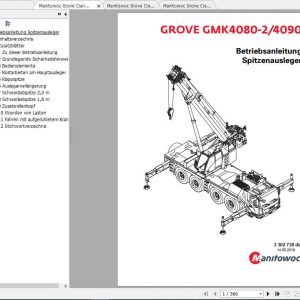 Manitowoc Grove Cranes GMK 4080 2 4090 Operator Manuals DE 1