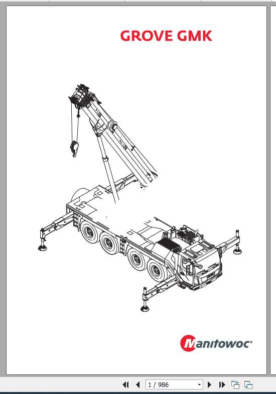 Manitowoc Grove Cranes GMK 4090 Operator Manuals DE 2