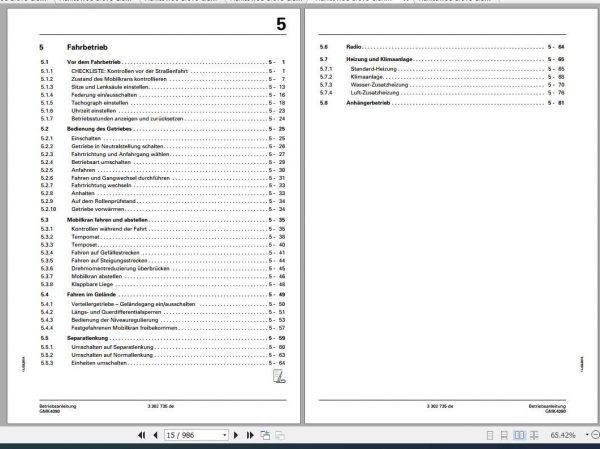 Manitowoc Grove Cranes GMK 4090 Operator Manuals DE 3