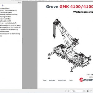 Manitowoc Grove Cranes GMK 4100 4100 L Maintenance Manuals DE 1