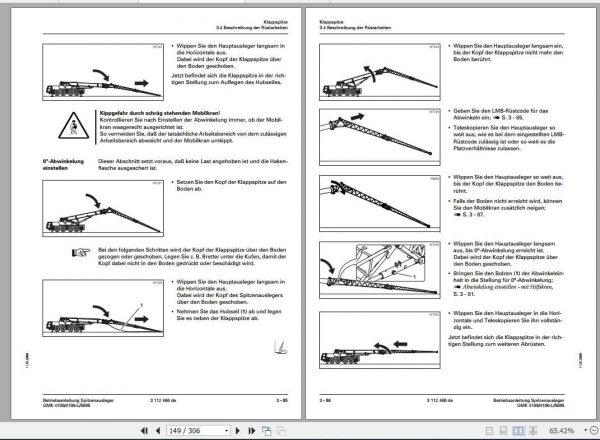 Manitowoc Grove Cranes GMK 4100 4100 L Operator Manuals DE 3 1