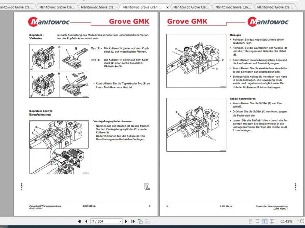 Manitowoc Grove Cranes GMK 4100L 1 Maintenance Manuals DE 3