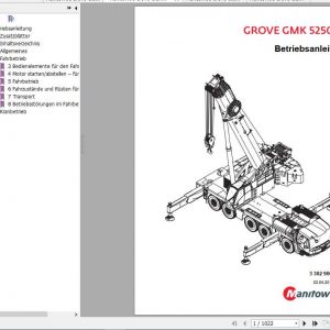 Manitowoc Grove Cranes GMK 5050L 1 Operator Manuals DE 1