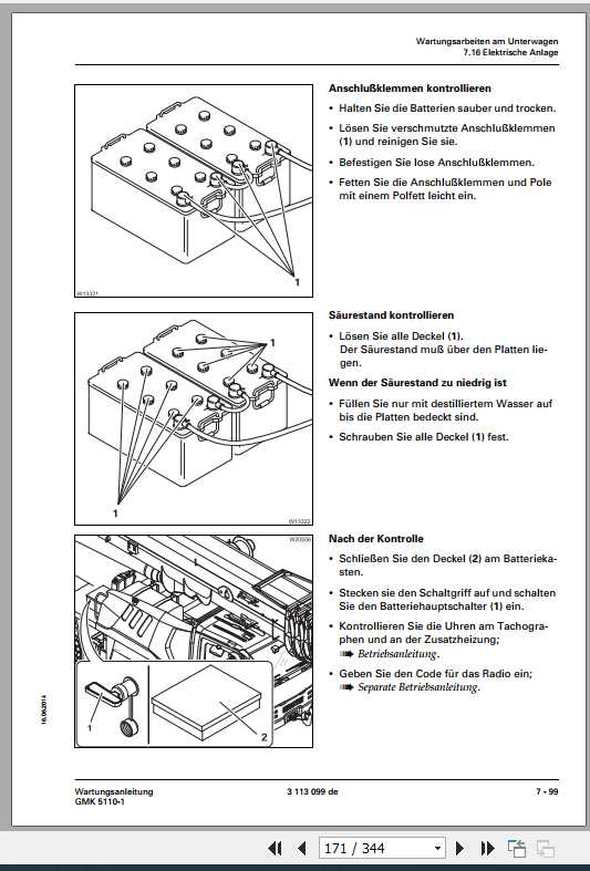 Manitowoc Grove Cranes GMK 5110 1 Maintenance Manuals 3113099 DE 2