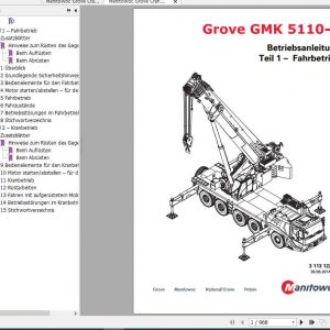 Manitowoc Grove Cranes GMK 5110 1 Operator Manuals DE 1