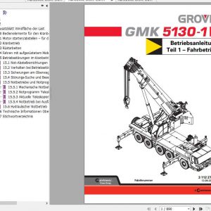 Manitowoc Grove Cranes GMK 5130 1 Operator Manuals DE 1