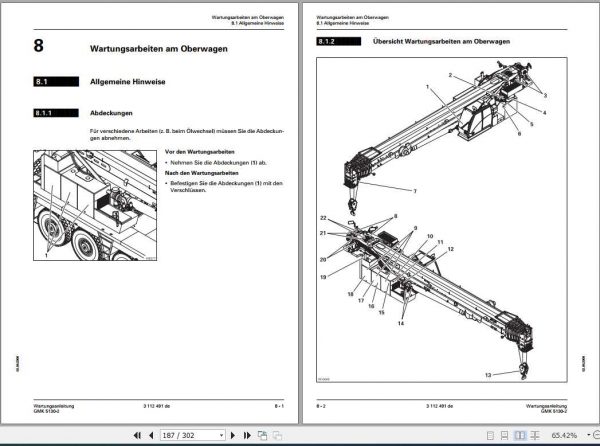 Manitowoc Grove Cranes GMK 5130 2 Maintenance Manuals DE 2