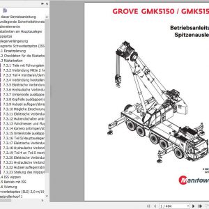 Manitowoc Grove Cranes GMK 5150 5150L Operator Manuals DE 1 1