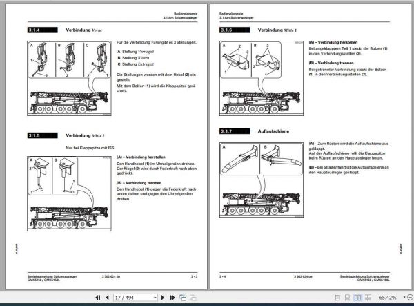 Manitowoc Grove Cranes GMK 5150 5150L Operator Manuals DE 2