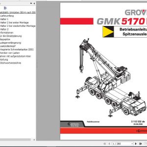 Manitowoc Grove Cranes GMK 5170 Operator Manuals DE 1 1