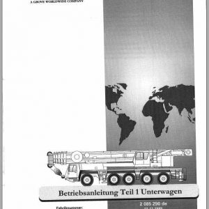 Manitowoc Grove Cranes GMK 5180 Operator Manuals DE 1