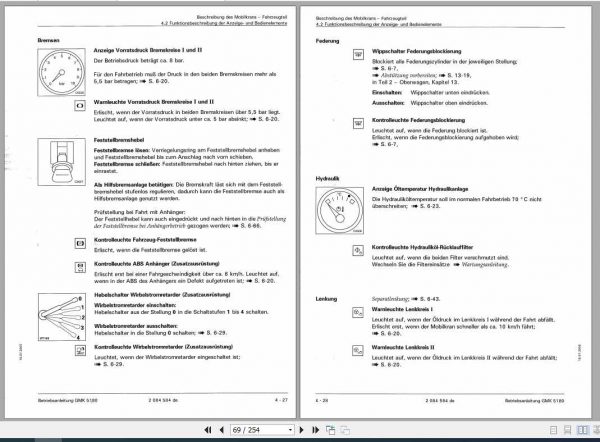 Manitowoc Grove Cranes GMK 5180 Operator Manuals DE 2