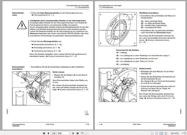 Manitowoc Grove Cranes GMK 5200 1 Maintenance Manuals DE 2
