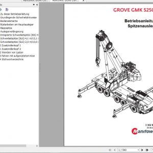 Manitowoc Grove Cranes GMK 5250L 1 Operator Manuals DE 1