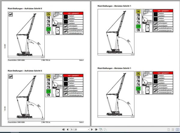 Manitowoc Grove Cranes GMK 6250 6300 Operator Manuals 2084755 DE 2
