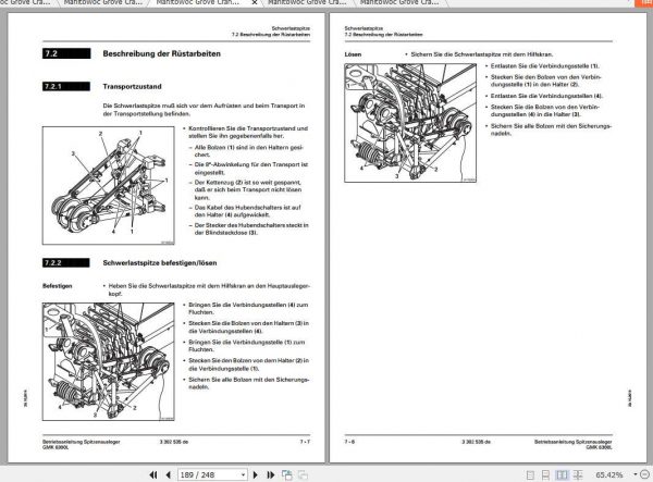 Manitowoc Grove Cranes GMK 6300L Operator Manuals DE 3