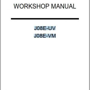 Manitowoc Grove Cranes Hino Diesel Engine J08E UV J08E VM Workshop Manual 1