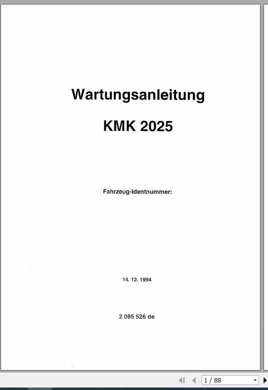 Manitowoc Grove Cranes KMK 2025 Maintenance Manuals 2085526 DE 1