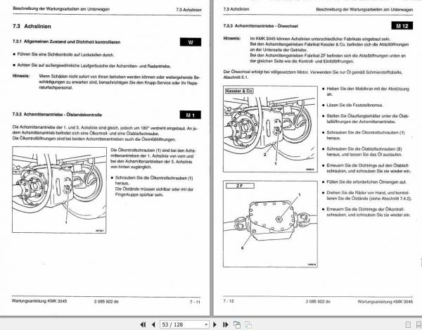 Manitowoc Grove Cranes KMK 3045 Maintenance Manuals 2085922 DE 2