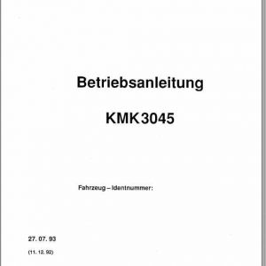 Manitowoc Grove Cranes KMK 3045 Operator Manuals 2085920 DE 1