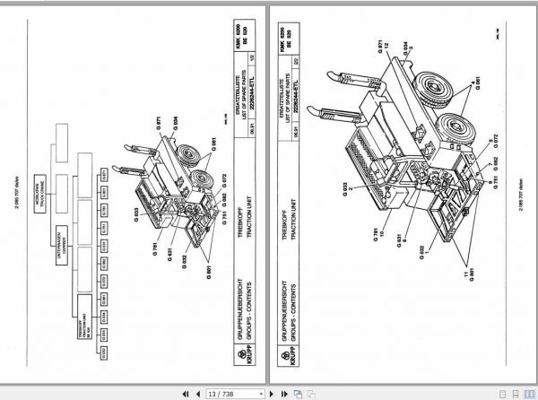 Manitowoc Grove Cranes KMK 6200 List of Spare Parts DE 2
