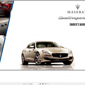 Maserati Quattroporte Owner Manual 1