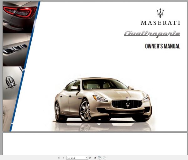 Maserati Quattroporte Owner Manual 1