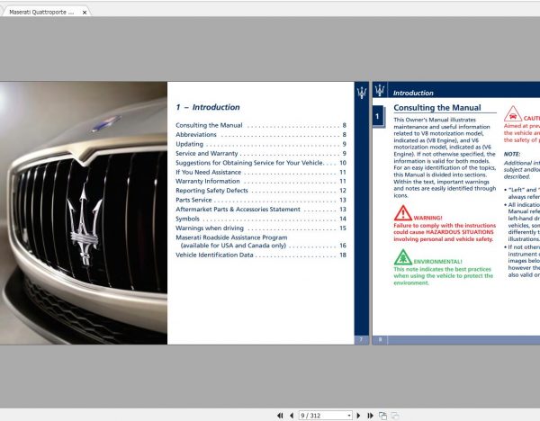 Maserati Quattroporte Owner Manual 2