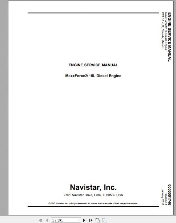 Maxxforce 15L Diesel Engine Service Manual 0000001746 1