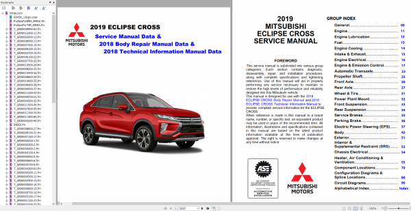 Mitsubishi Eclipse Cross 2019 Workshop Manual 2