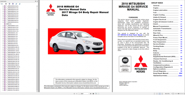 Mitsubishi Mirage G4 2018 Workshop Manual 3