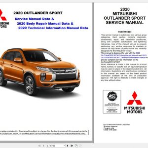 Mitsubishi Outlander Sport 2020 Workshop Manual Body Repair Manual 1