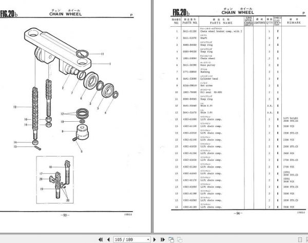 Nichiyu Forklift FBRA9 10 12 30 Parts List 3