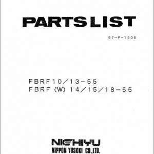Nichiyu Forklift FBRF10 18 55 Series Parts List 1