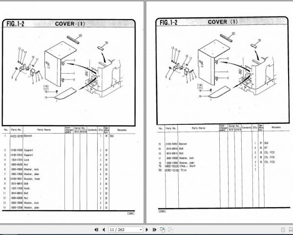 Nichiyu Forklift FBRF10 18 55 Series Parts List 2