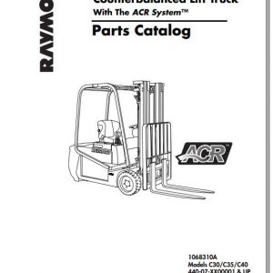 Raymond Counterbalanced Lift Trucks 4400 Part Catalog 1068310A 1