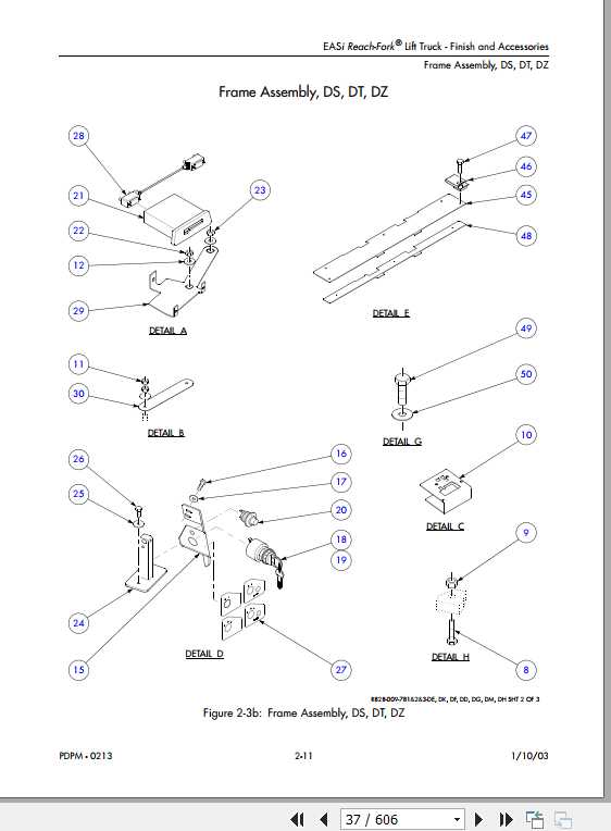 Raymond EASi Reach Fork Lift Trucks EZ A DZ B Part Maintenance Manual 3