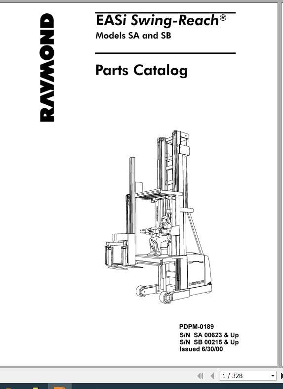 Raymond EASi Swing Reach SA SB Part Maintenance Manual 3