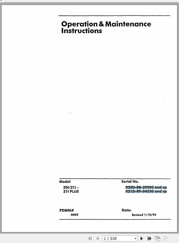 Raymond Forklift 20i 21i 21i Plus Operation Maintenance Instructions PDMM 0005 1
